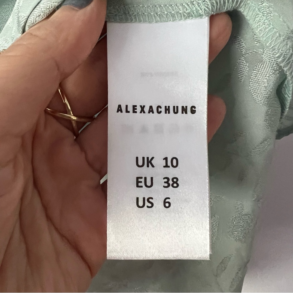 ALEXA CHUNG Ruffled Neck Floral Shirt In Blue - Picture 13 of 15